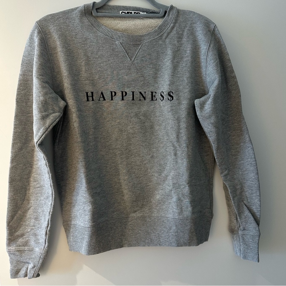 Gray Happiness Sweater